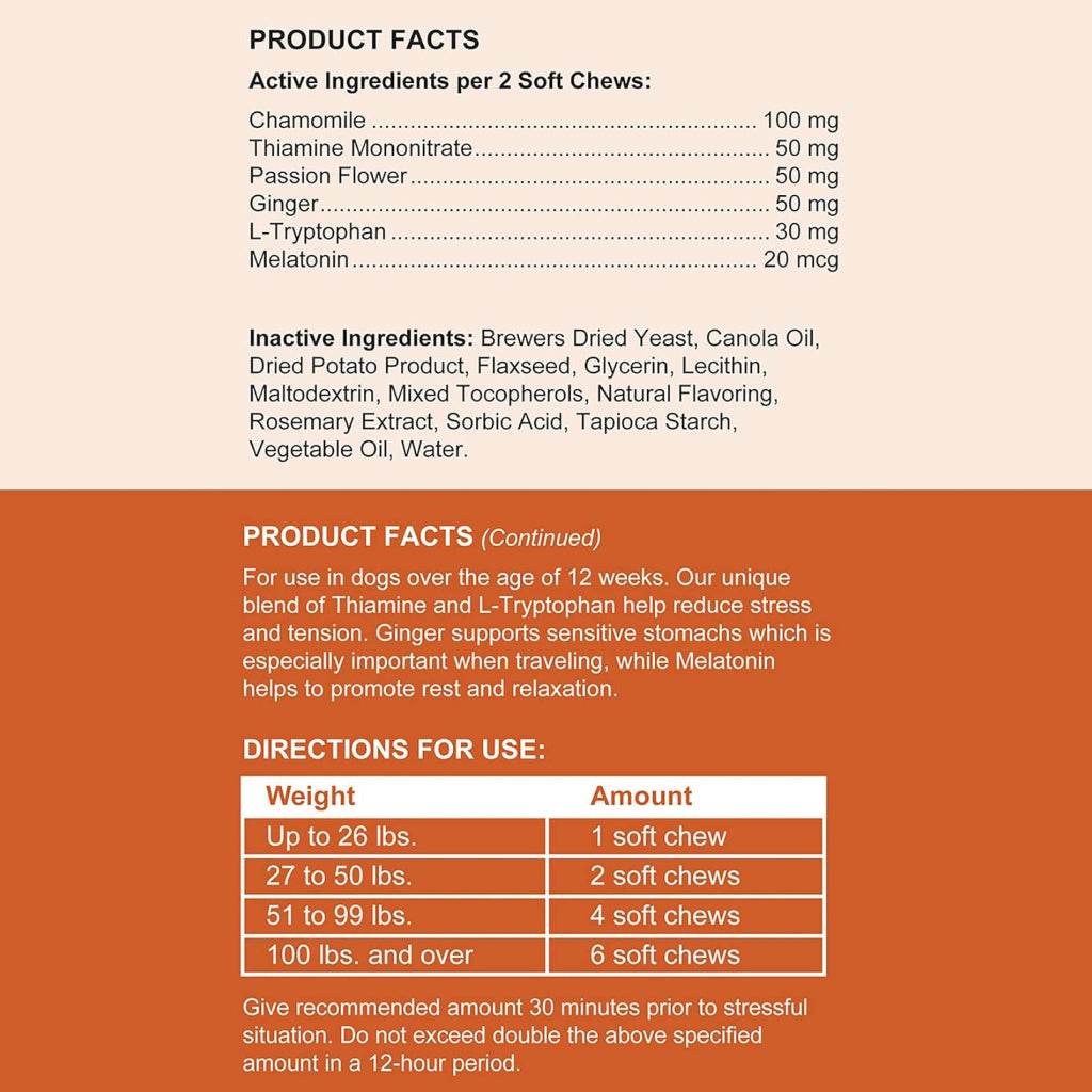 Chew + Heal Anxiety + Stress Calming Treats for Dogs