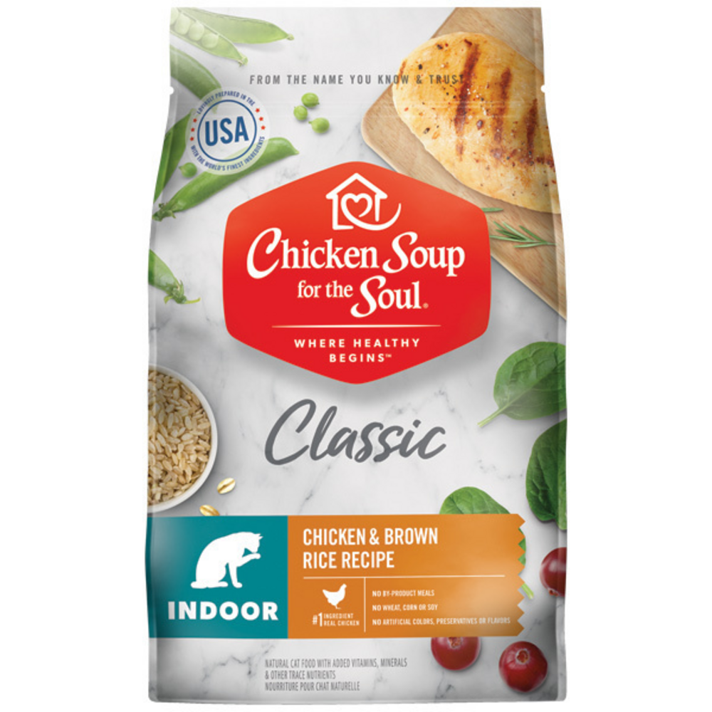 Chicken Soup For The Soul Indoor Recipe with Chicken & Brown Dry Cat Food (13.5 lb)