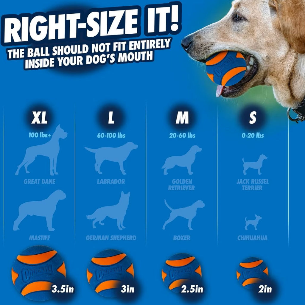 Chuckit! Ultra Squeaker Ball Toy For Dogs, Small (2 pack)