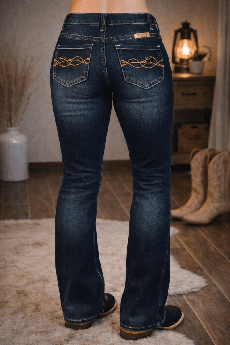 Classic DFMI Dark Bootcut Jeans by Cowgirl Tuff
