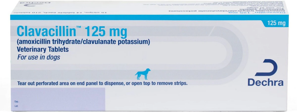 Clavacillin (Amoxicillin Trihydrate/Clavulanate Potassium) Tablets, 125mg