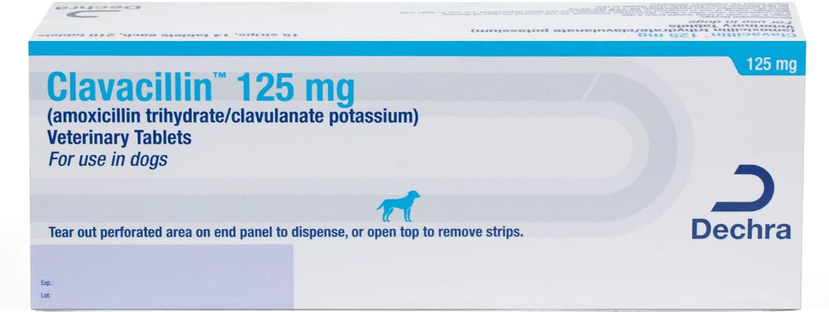 Clavacillin (Amoxicillin Trihydrate/Clavulanate Potassium) Tablets, 125mg