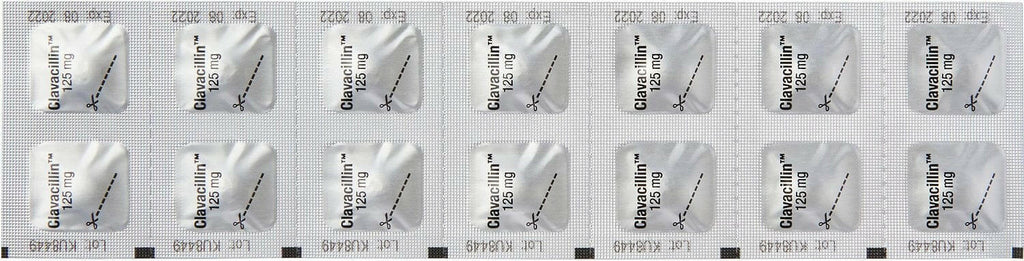 Clavacillin (Amoxicillin Trihydrate/Clavulanate Potassium) Tablets, 125mg