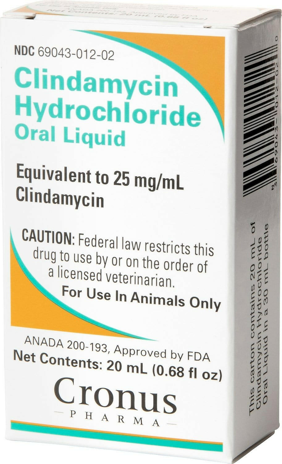 Clindamycin 25mg/ml Oral Drops (20ml), (Manufacturer may vary)