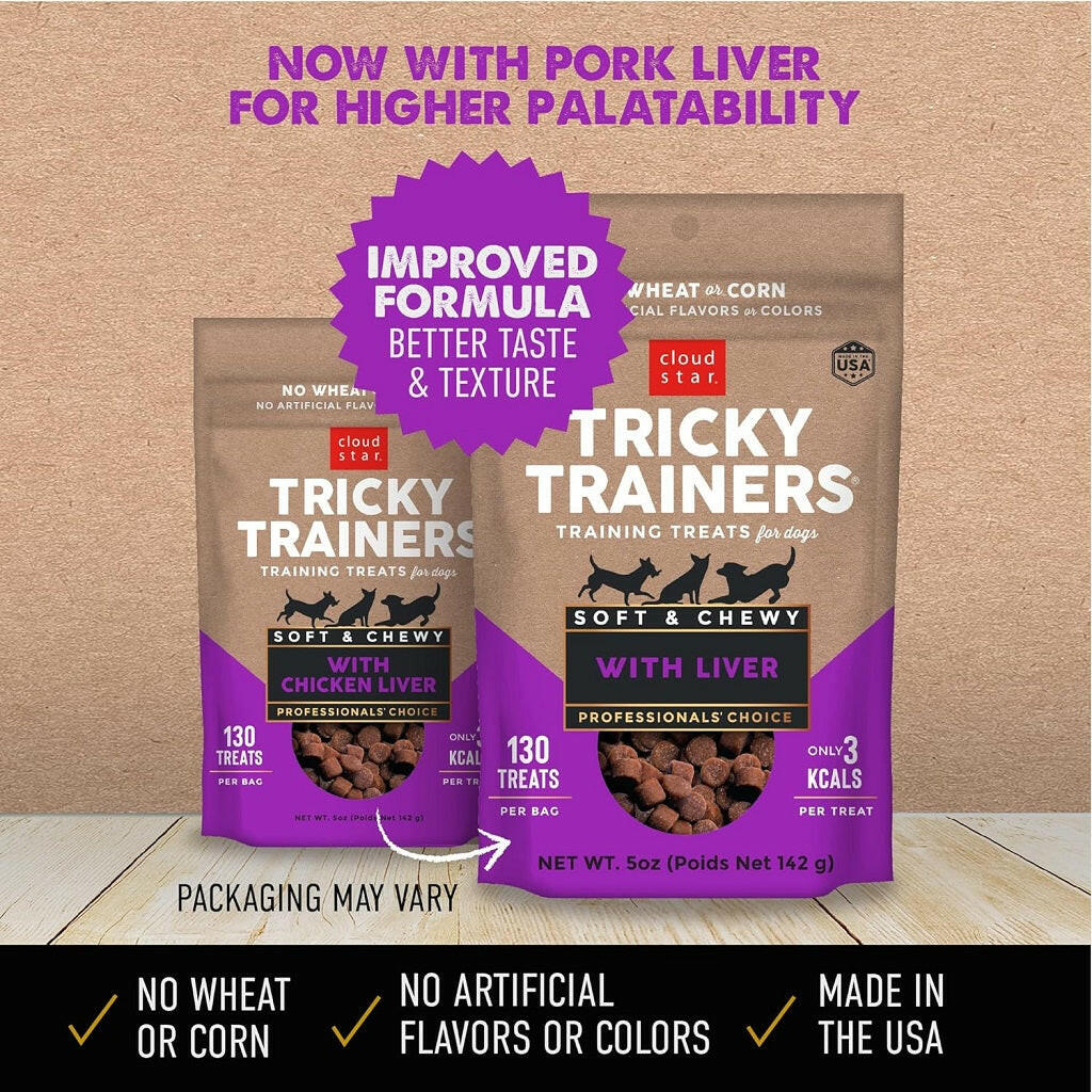 Cloud Star Tricky Trainers Soft & Chewy Liver Dog Treats