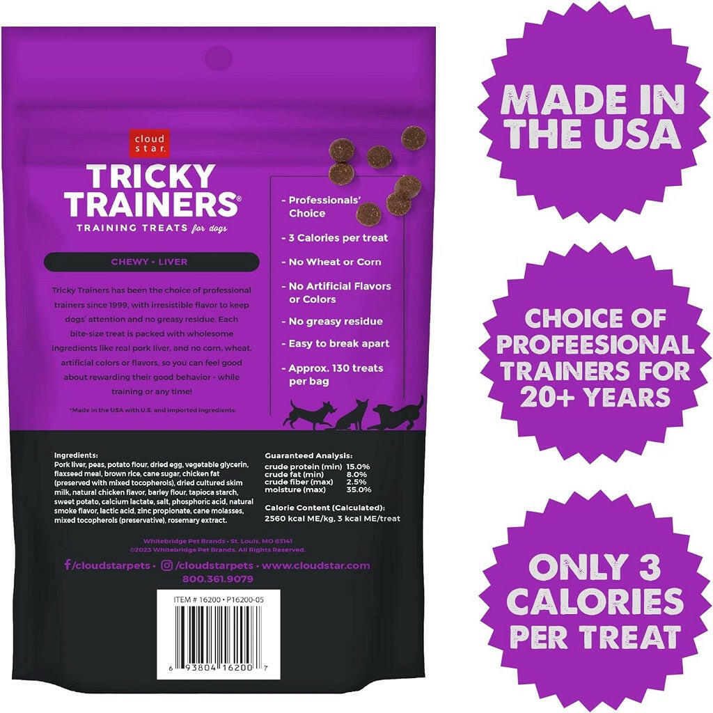 Cloud Star Tricky Trainers Soft & Chewy Liver Dog Treats