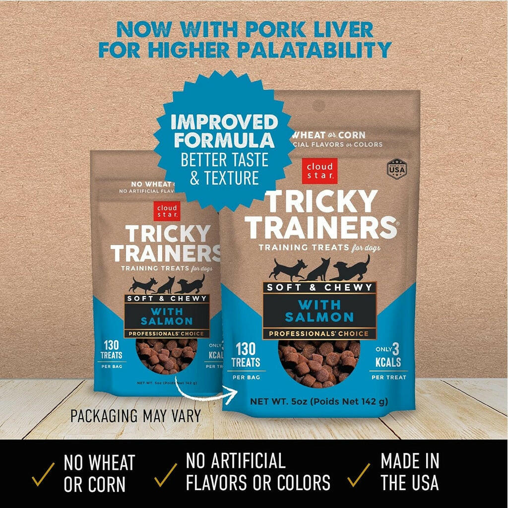 Cloud Star Tricky Trainers Soft & Chewy Salmon Dog Treats
