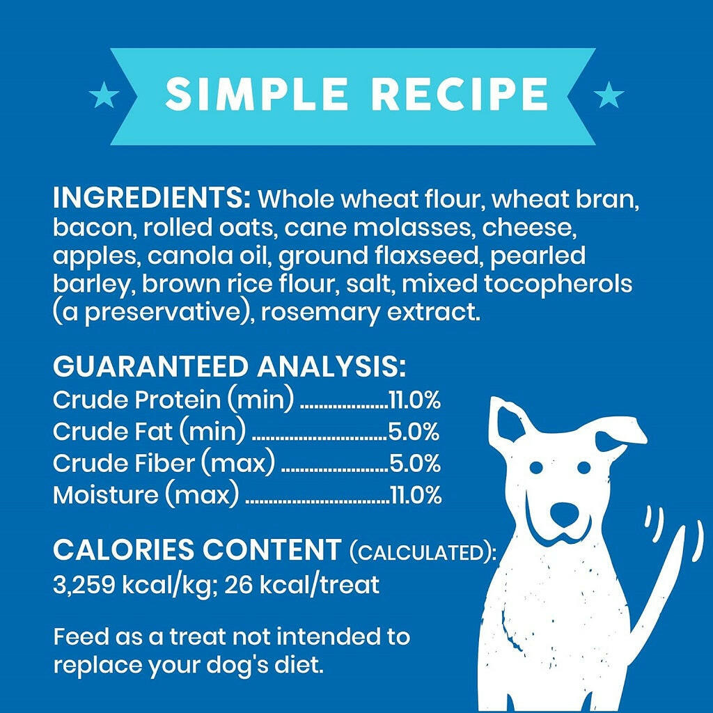 Cloud Star Wag More Bark Less Bacon, Cheese & Apples Crunchy Dog Biscuits