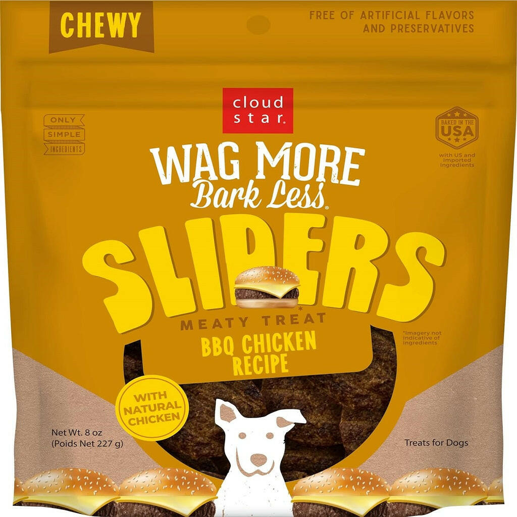 Cloud Star Wag More Bark Less Chewy BBQ Chicken Sliders Dog Treats (8 oz)