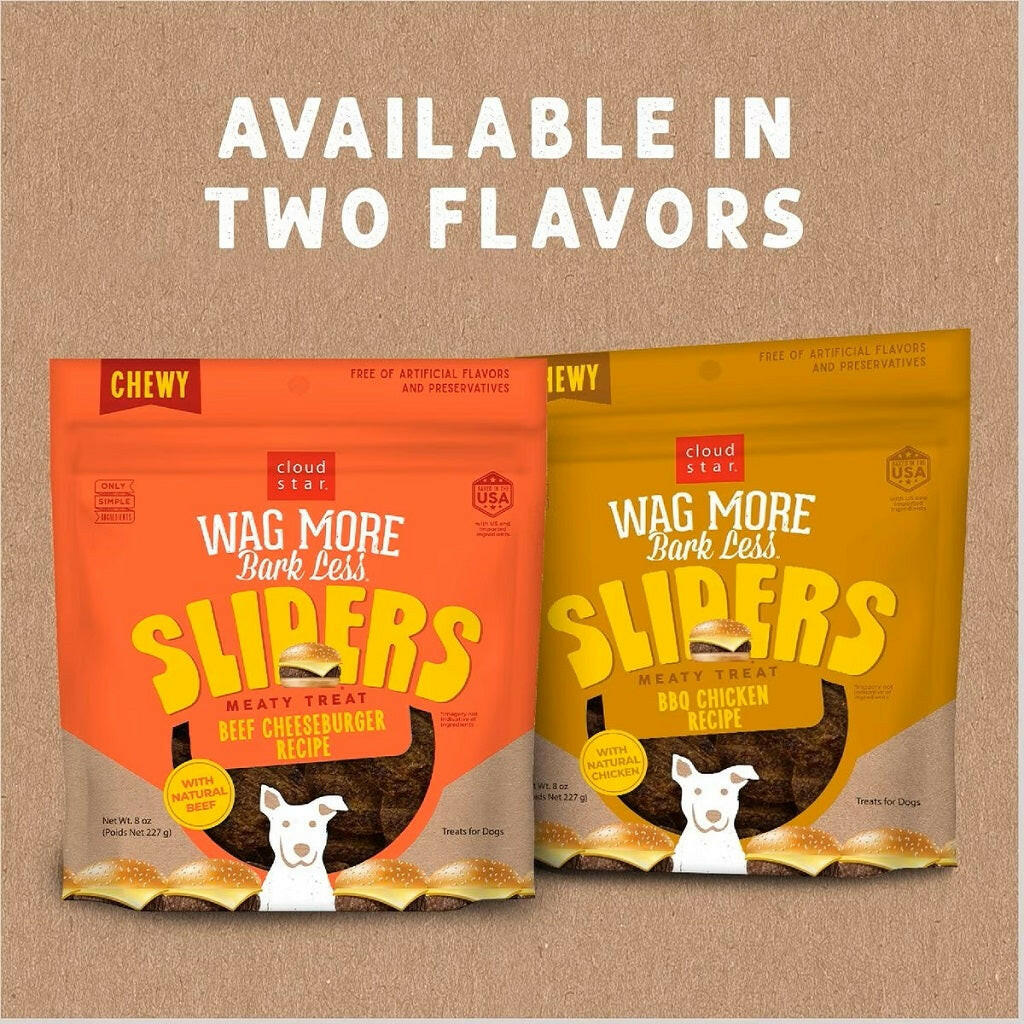 Cloud Star Wag More Bark Less Chewy Beef Cheeseburger Sliders Dog Treats (8 oz)