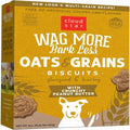 Cloud Star Wag More Bark Less Oats & Grains Peanut Butter Crunchy Dog Biscuits