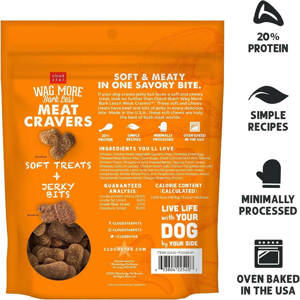 Cloud Star Wag More Bark Less Soft & Chewy Chicken Jerky Dog Treats (5 oz)