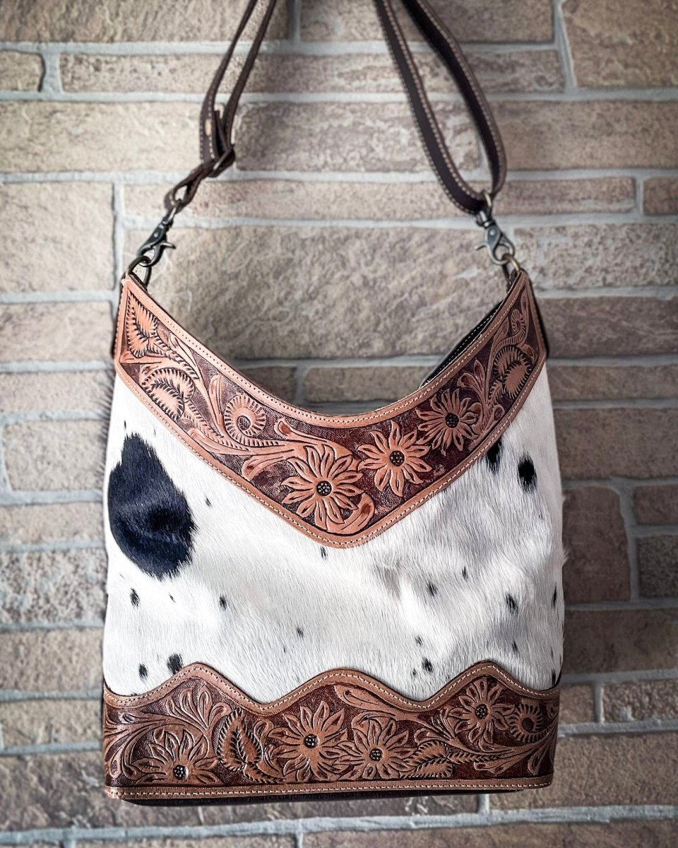 Coco & Cream Hand-Tooled Bag by Myra Bag