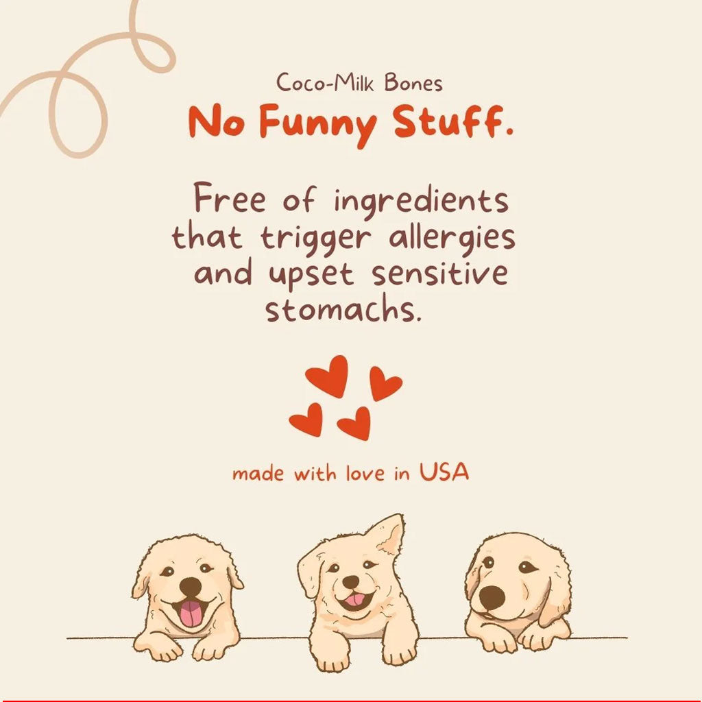 Cocotherapy Coco-Milk Bones Biscuit Organic Coconut Treat for Dogs, 6-oz