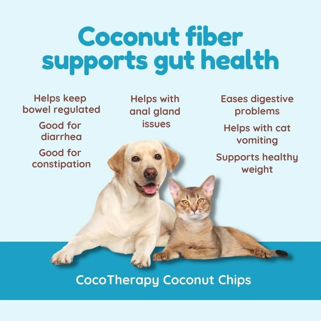 Cocotherapy Coconut Chips Raw Coconut for Dogs, Cats & Birds, 6-oz