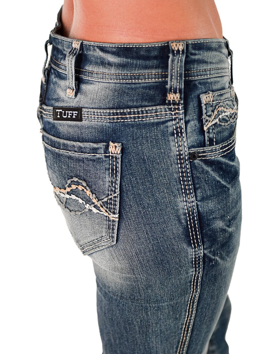 Cool N Edgy Mid-Rise Bootcut Jeans by Cowgirl Tuff