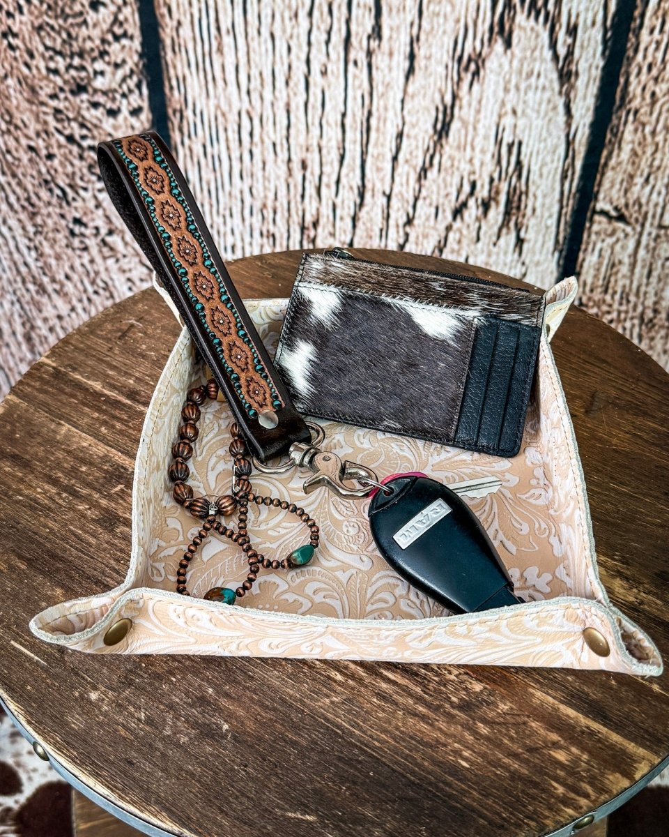 Copperwind Leather Tray in Natural