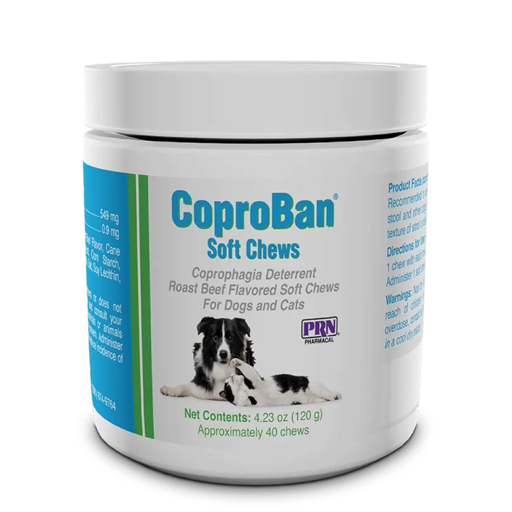 CoproBan Coprophagia Stool Eating Deterrent Soft Chews for Dogs & Cats (40ct)
