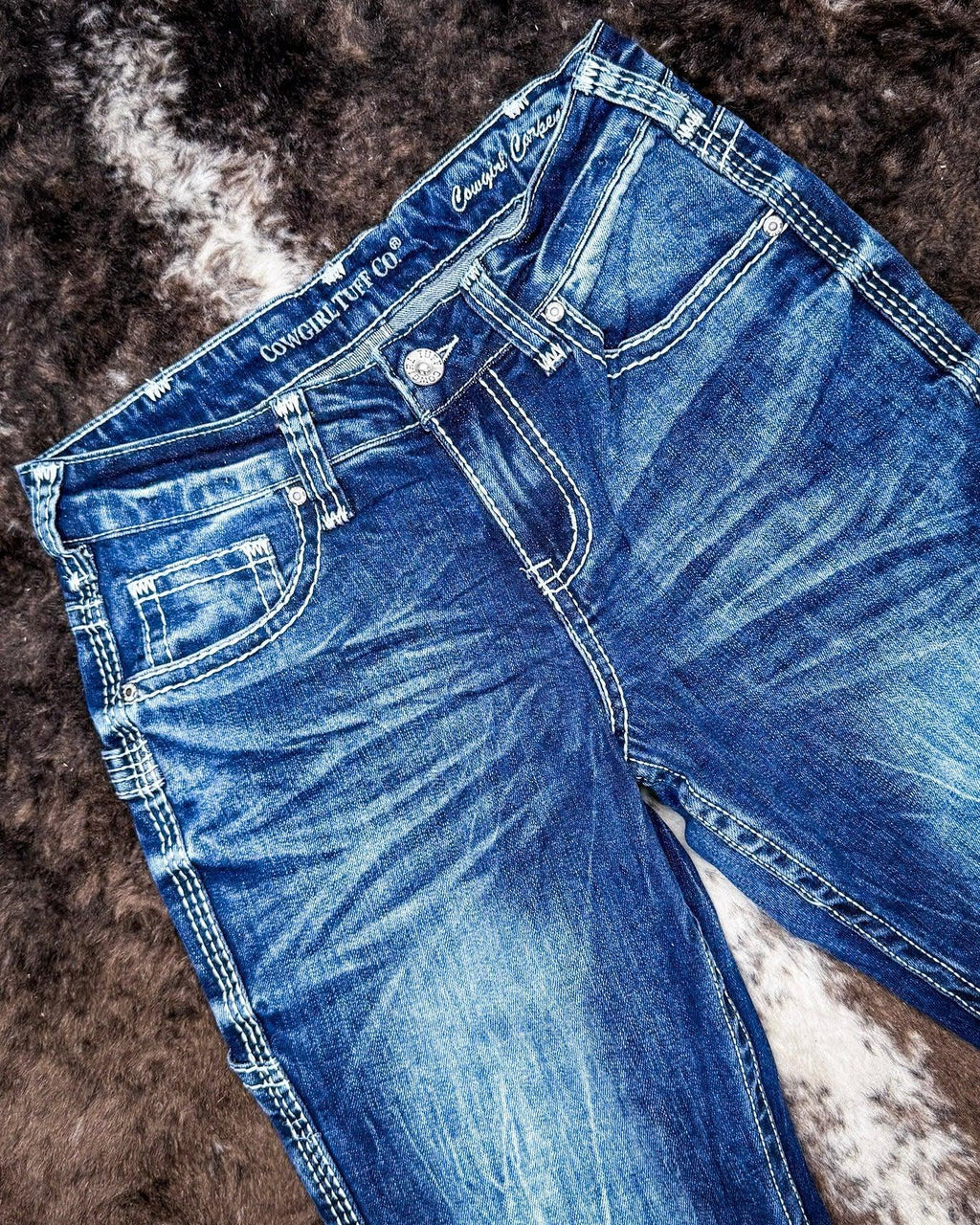 Cowgirl Carpenter Bootcut Jeans by Cowgirl Tuff