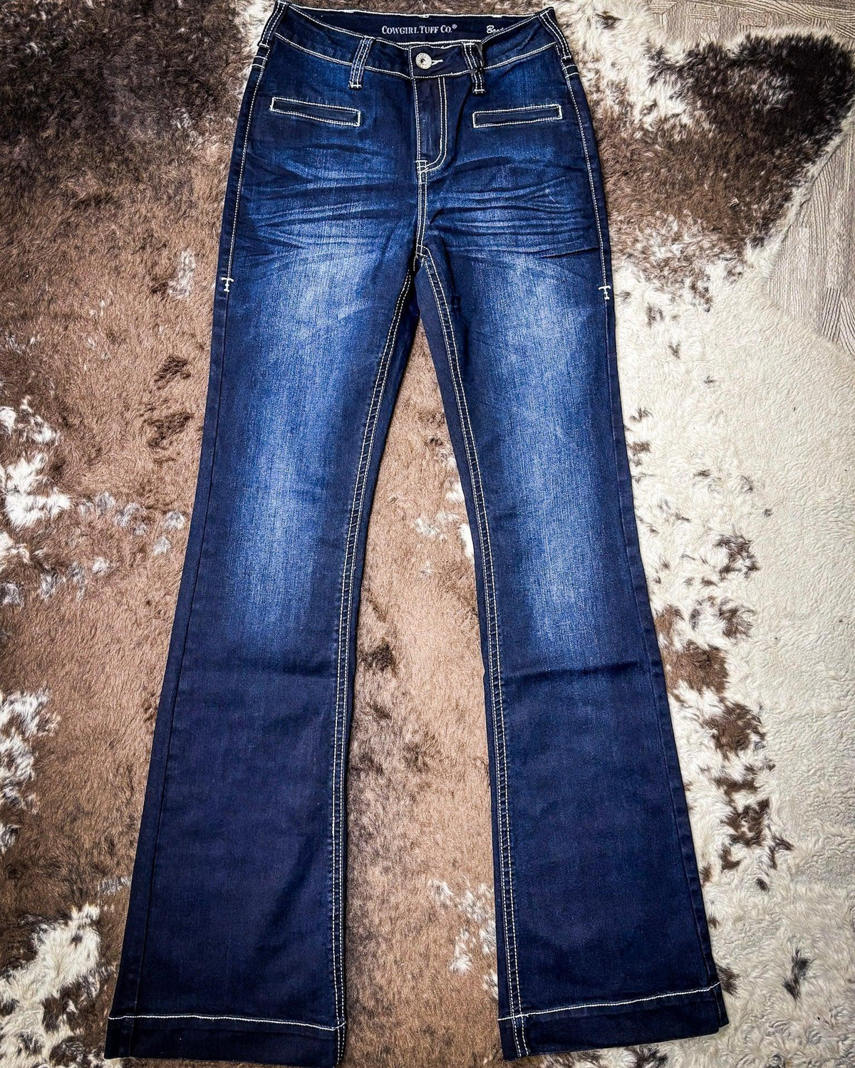 Cowgirl Tuff Boot Stitch Trouser Jeans