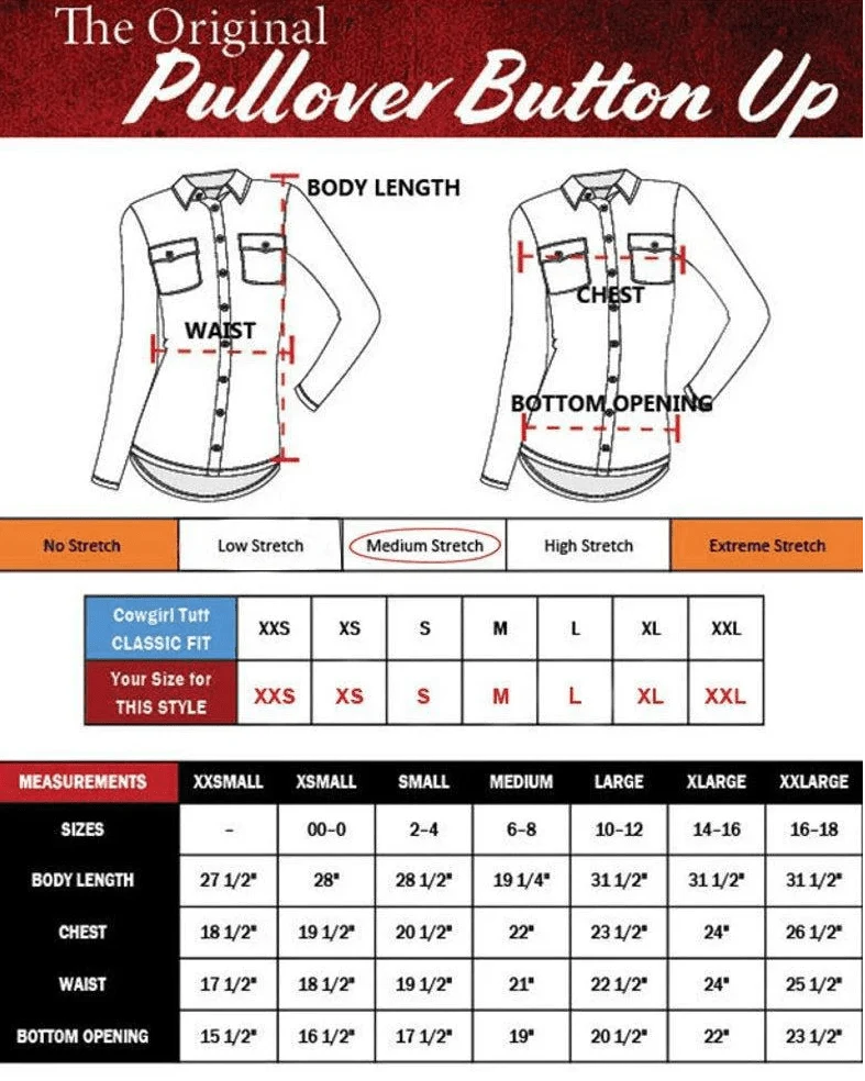 Cowgirl Tuff Black and Silver Starlight Shatter Pullover Button Up