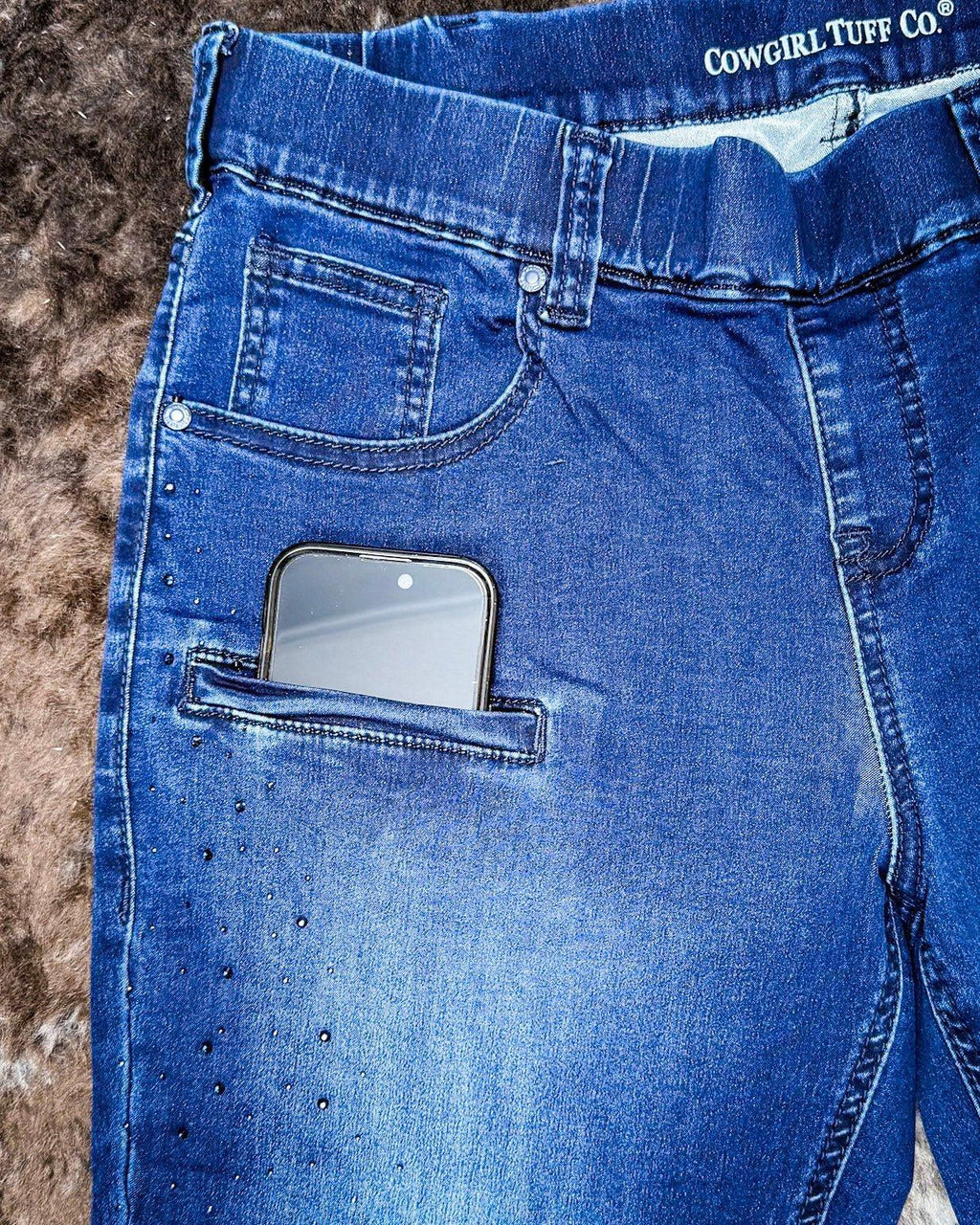 Cowgirl Tuff Pull-On Sapphire Bling Trouser