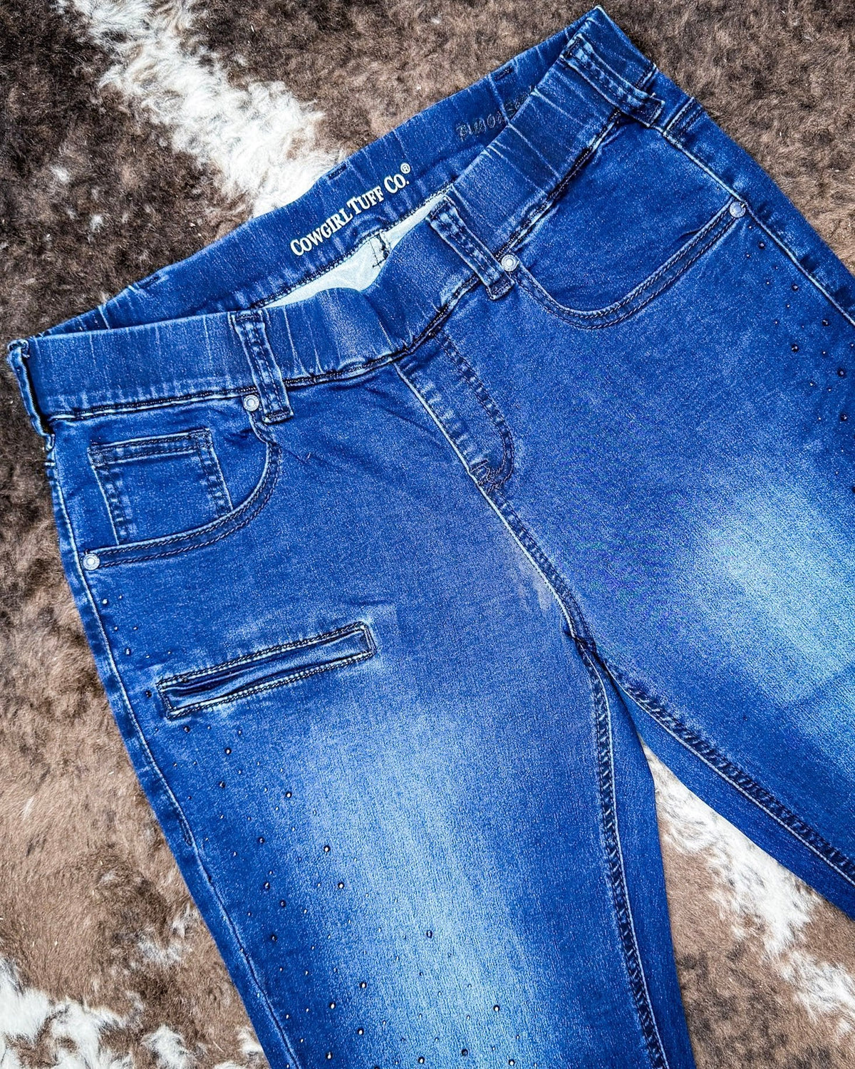 Cowgirl Tuff Pull-On Sapphire Bling Trouser