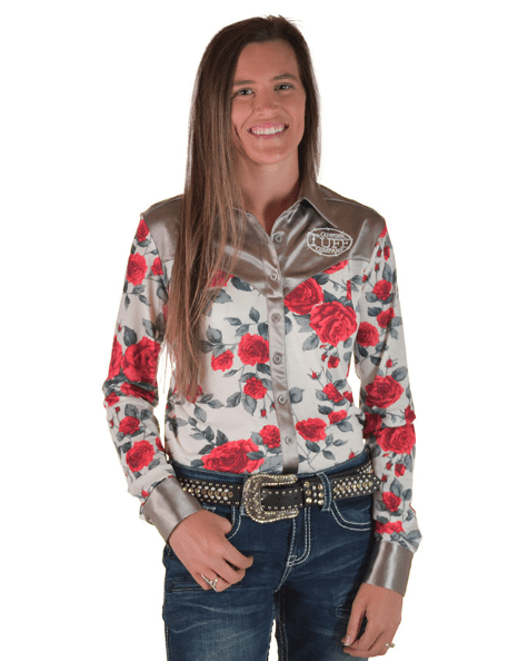 Cowgirl Tuff Smokey Rose Pullover Button Up