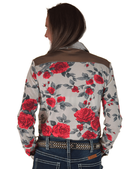 Cowgirl Tuff Smokey Rose Pullover Button Up
