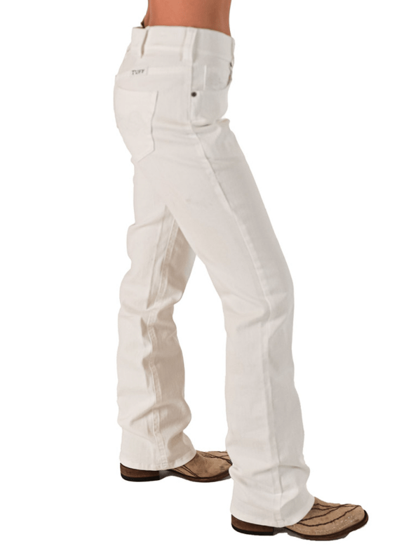 Cowgirl Tuff White Pull-On Bootcut Jeans