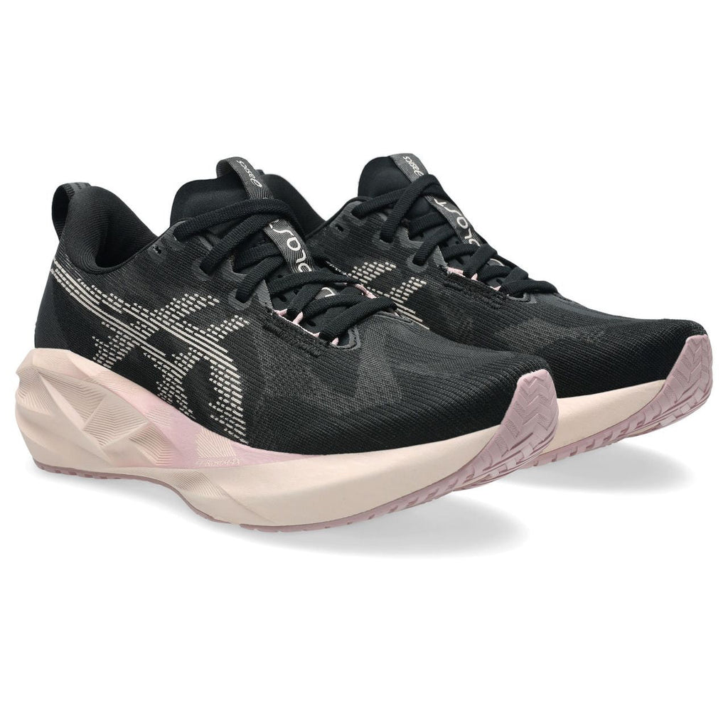 Asics Women's Novablast 5 Running Shoes in Black/Pearl Pink