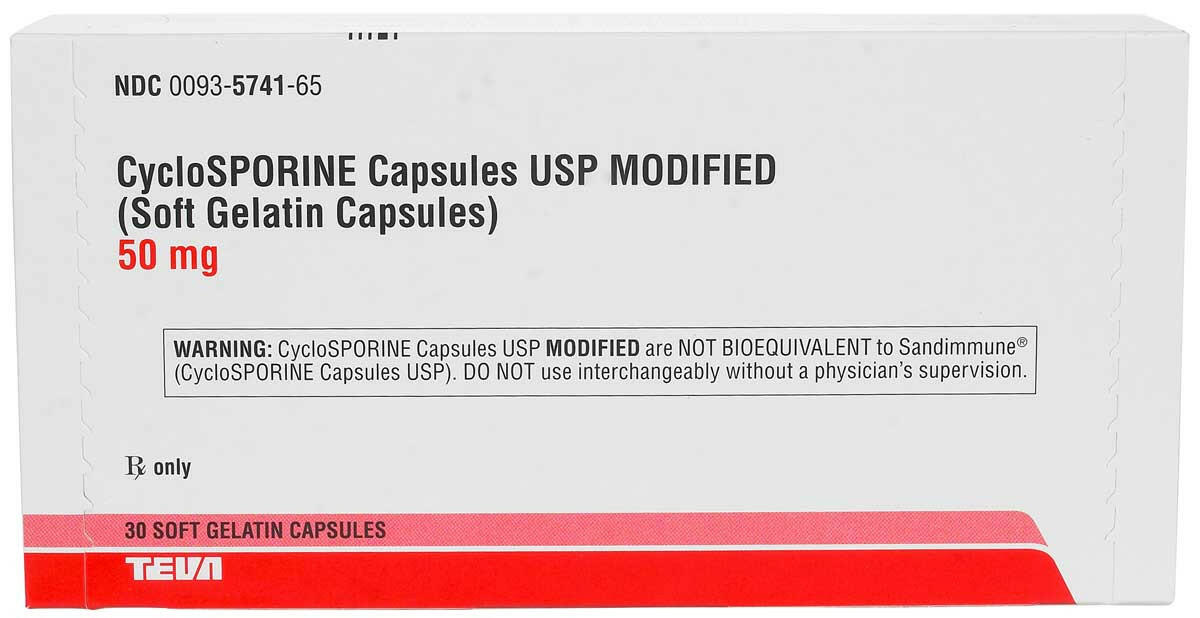 Cyclosporine modified 50-mg, 30-count, (Manufacturer may vary)