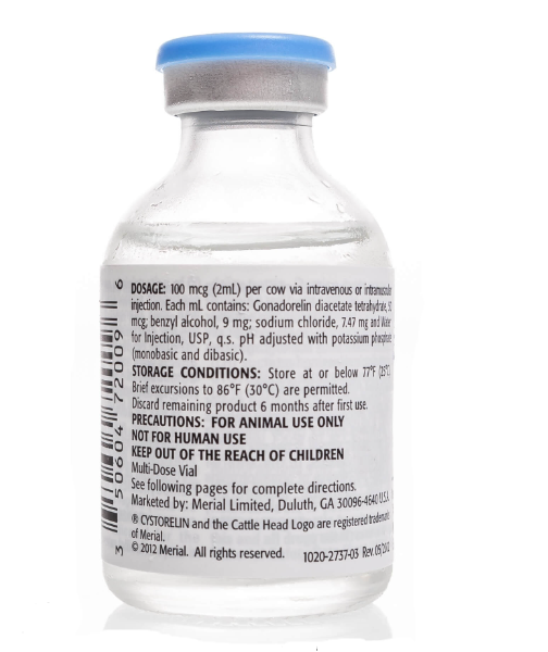 Cystorelin for Cattle - Gonadorelin Injection (50 mcg/mL)