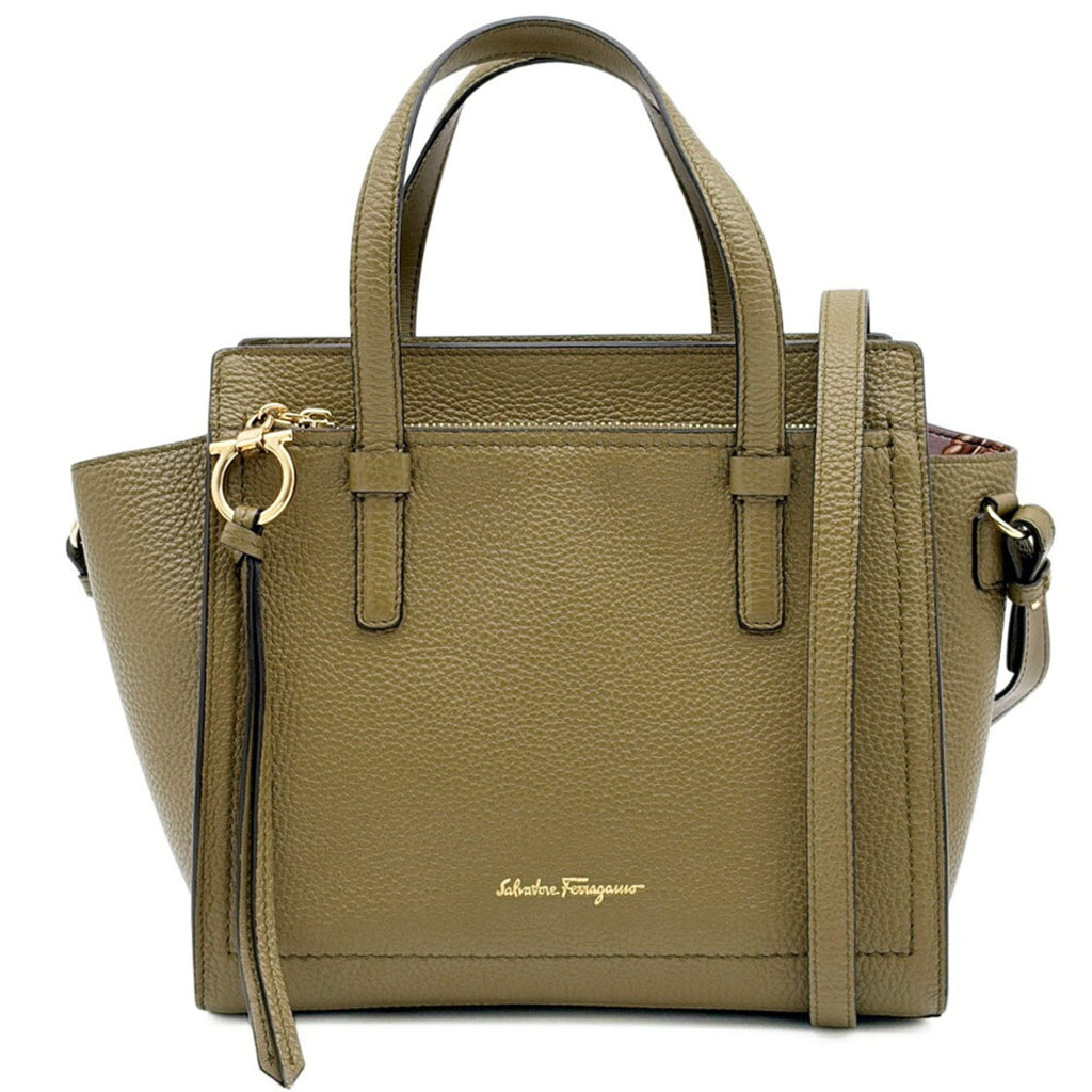 Salvatore Ferragamo Leather Shoulder Bag Tote Bag (Pre-Owned)