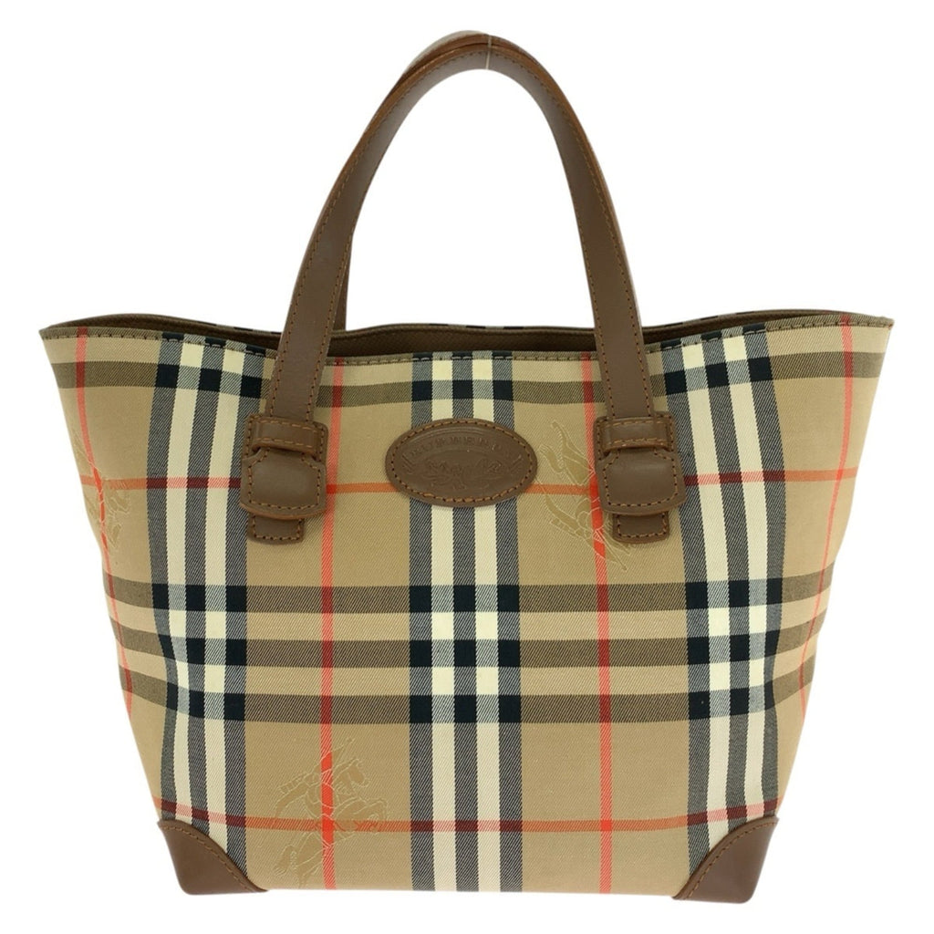 Burberry  Canvas Leather Handbag Tote Bag (Pre-Owned)