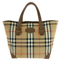 Burberry  Canvas Leather Handbag Tote Bag (Pre-Owned)