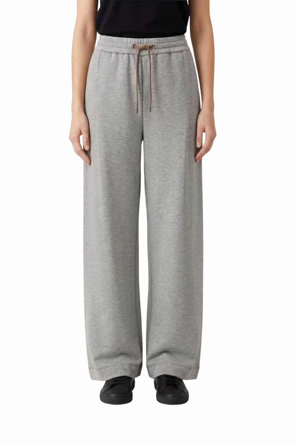 Cotton Blend Jogging Pant In Gray