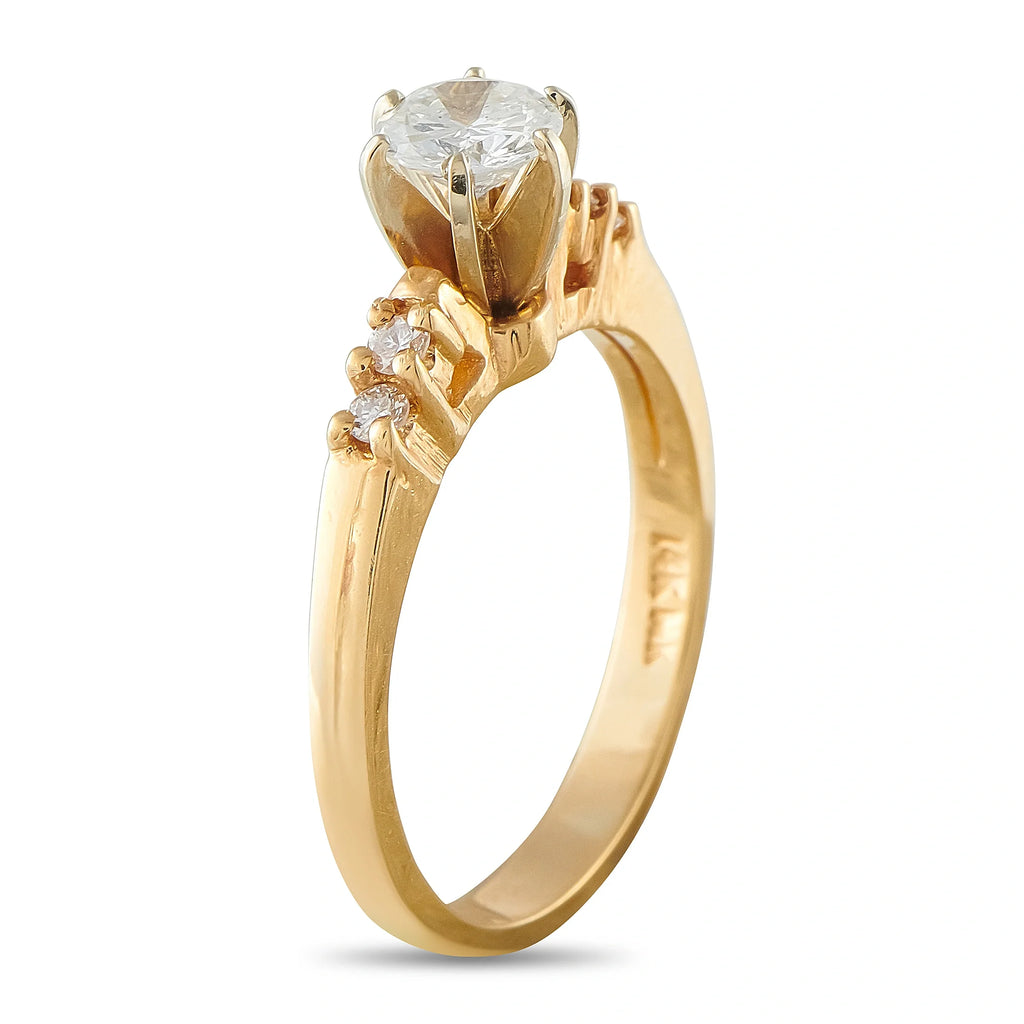LB Exclusive 14K Yellow Gold 0.58ct Diamond Ring MF11-070226