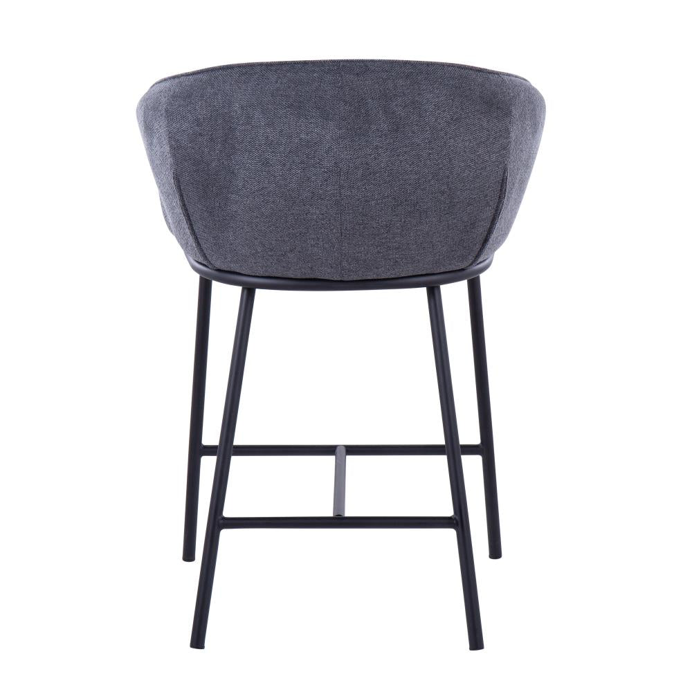 Sleek Steel Counter Stool Set