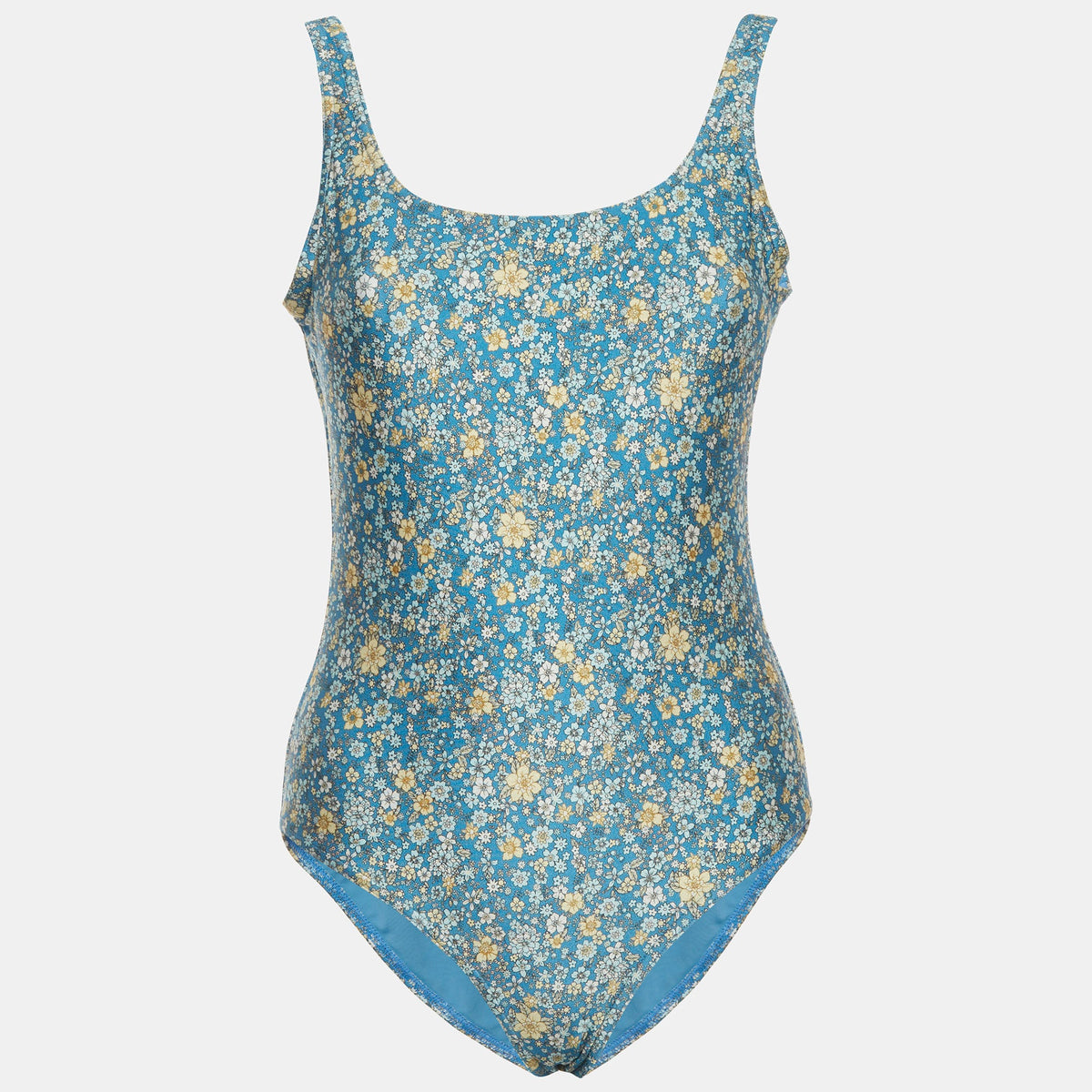 Zimmermann Blue Floral Print Jersey One-Piece Carnaby Swimwear