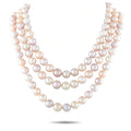 Mikimoto 18K Yellow Gold 0.25ct Diamond and Pink Pearl Necklace MK12-081926