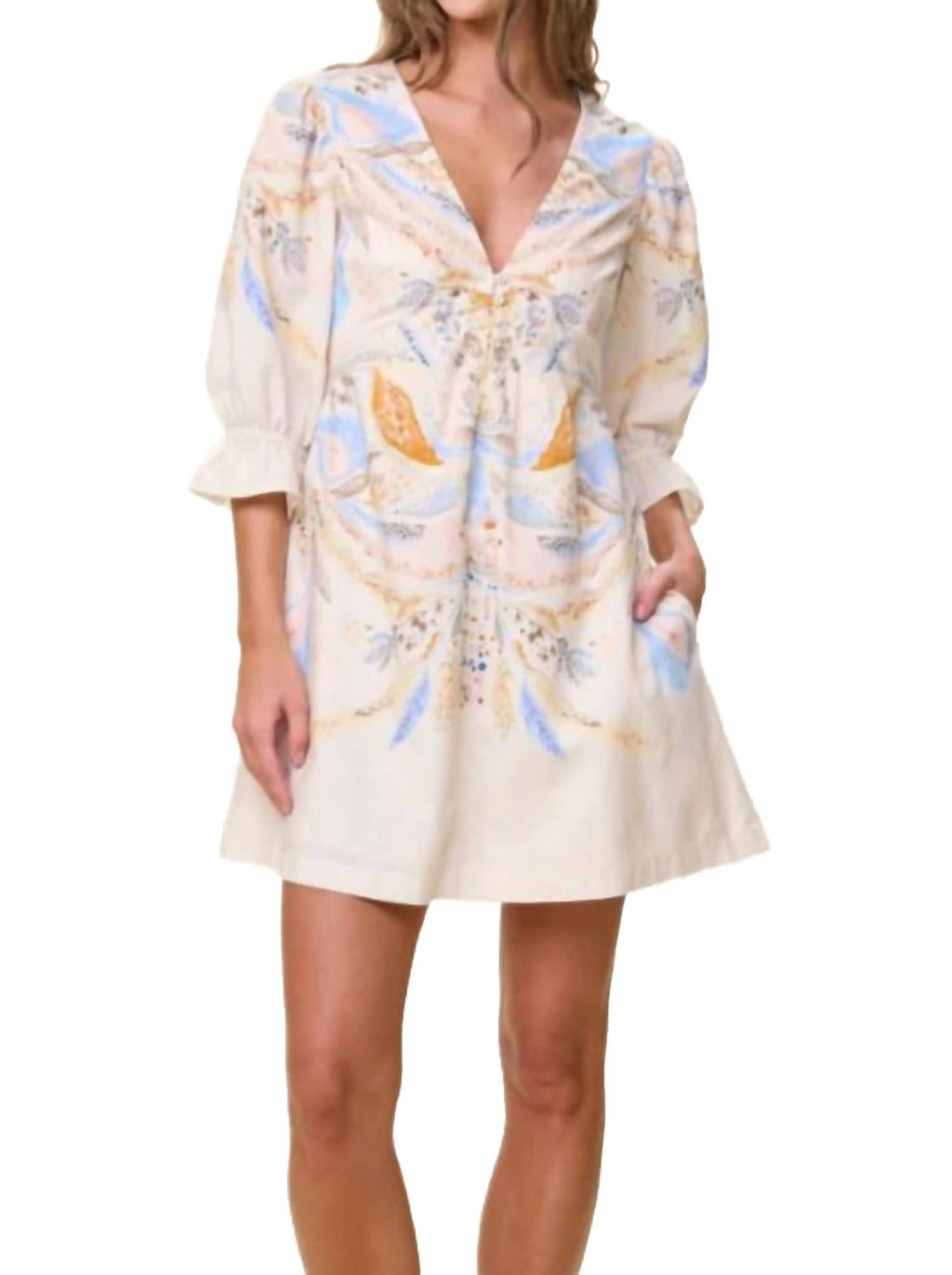Yasmin Mini Dress In Goleta Print
