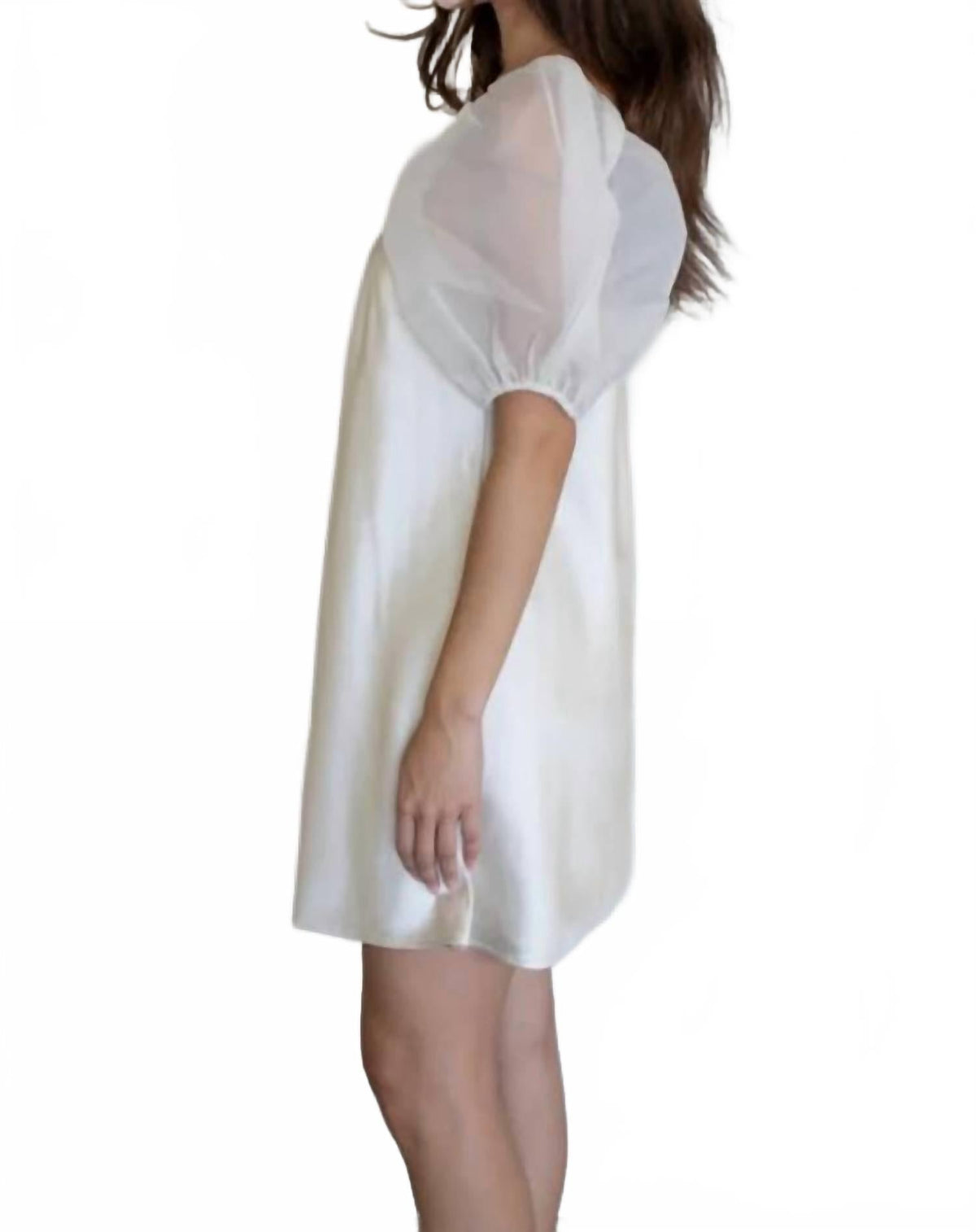Olivia Satin Mini Dress In Cream