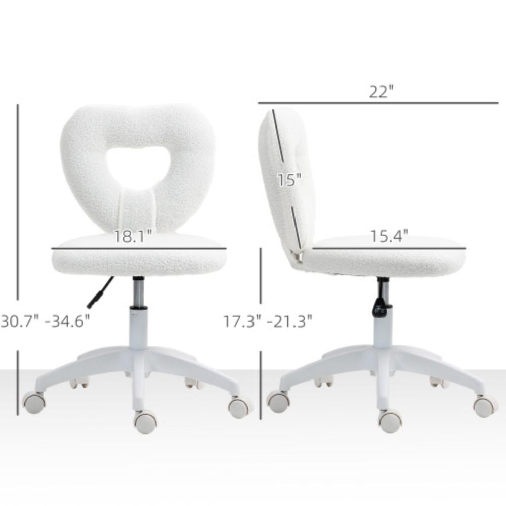 Heart-Shaped Office Chair with Adjustable Height