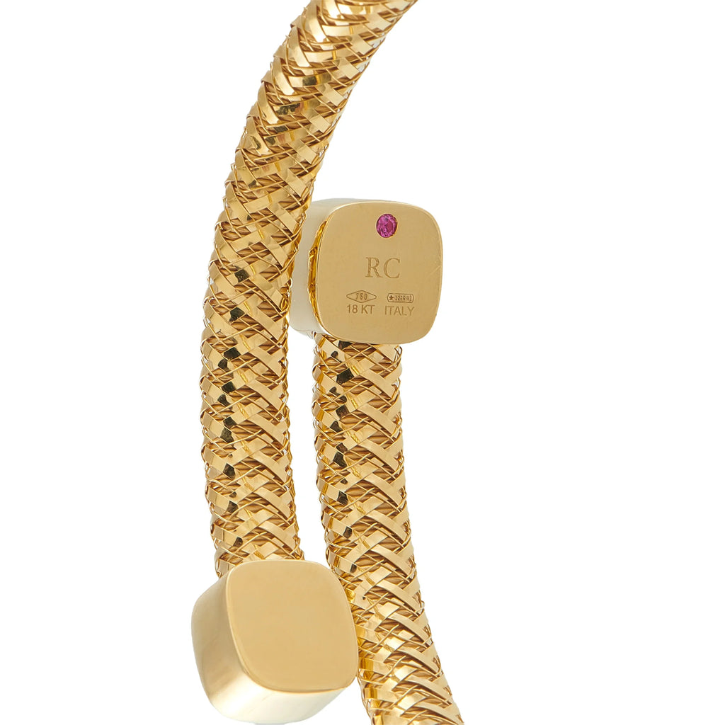 Roberto Coin Primavera 18K Yellow Gold 0.50ct Diamond Woven Bracelet RC13-090226