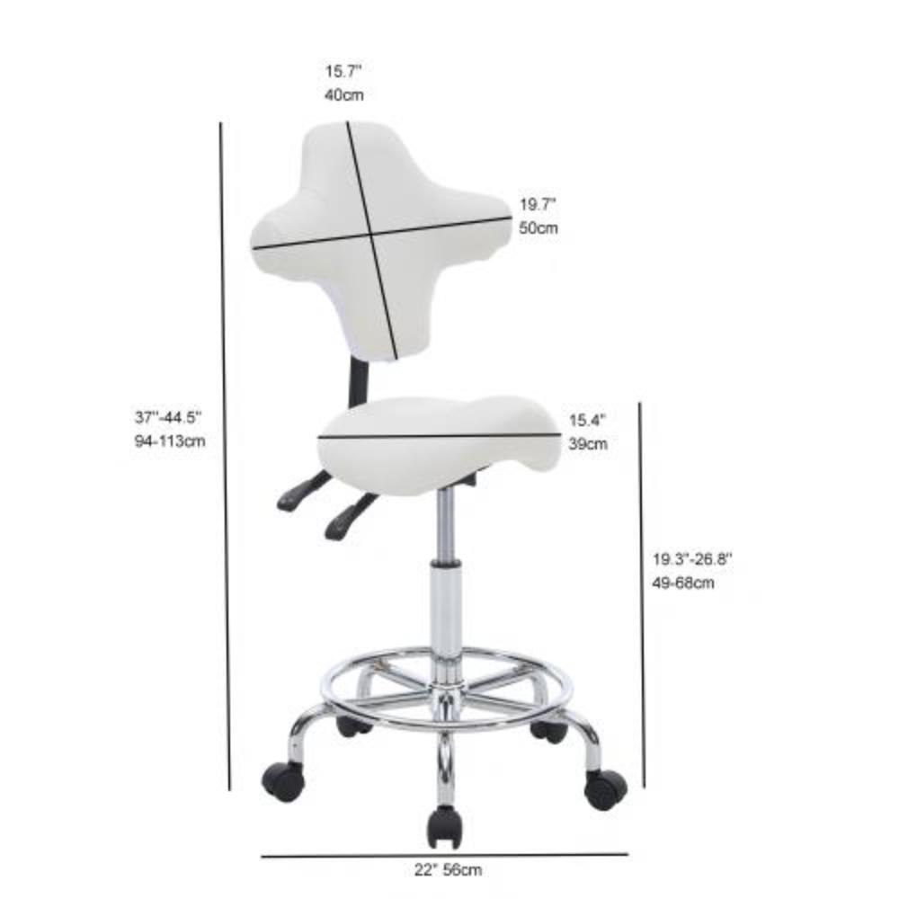Ergonomic Saddle Stool with Smooth-Rolling Wheels