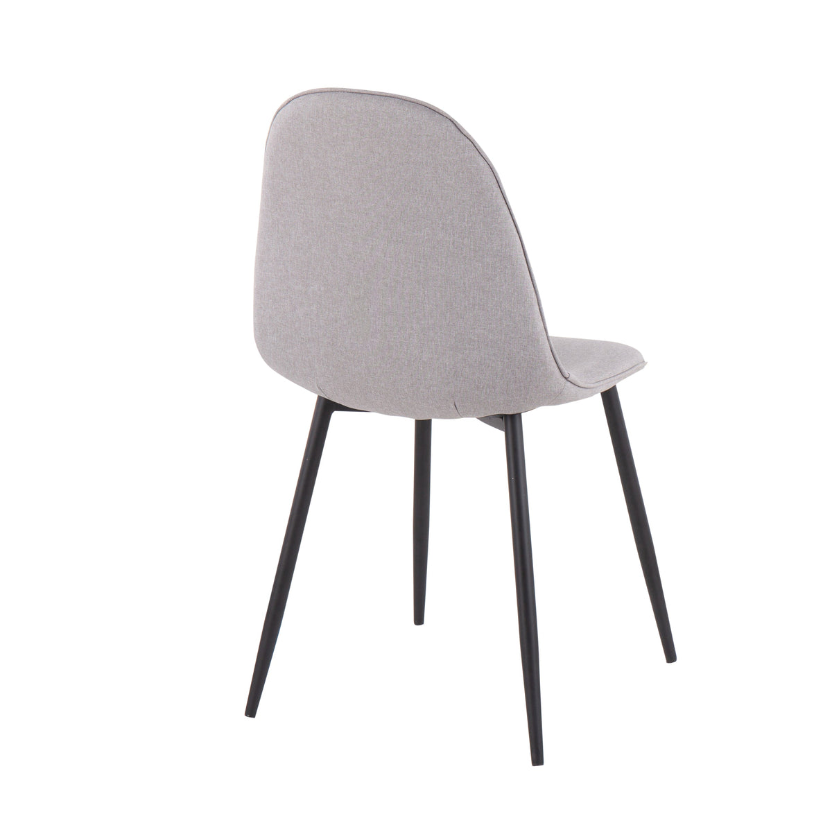 Contemporary Steel-Framed Dining Chairs with Tailored Upholstery - Set of 2