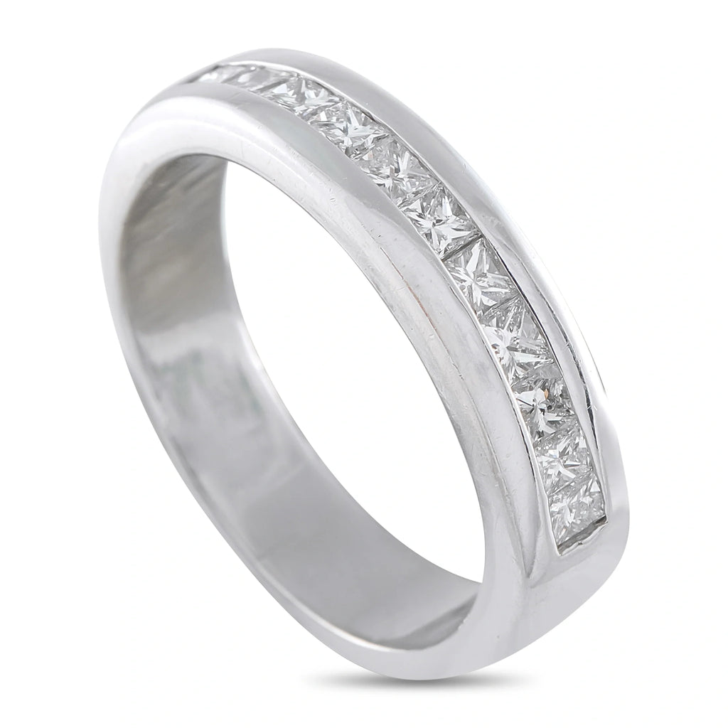 LB Exclusive Platinum 1.30ct Diamond Princess-Cut Band Ring MF09-070726