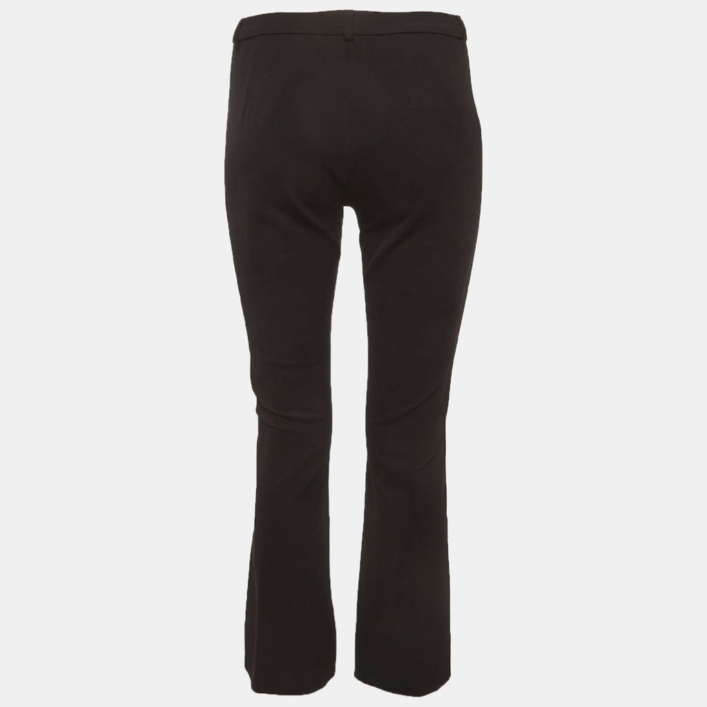 S'max Mara Black Stretch Gabardine Boot Cut Trousers