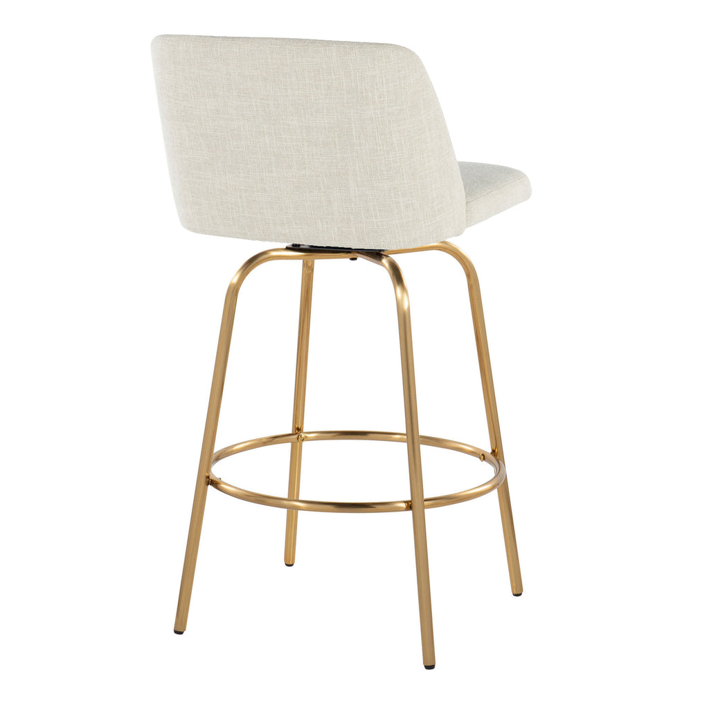 Upholstered Counter Chairs Set of 2